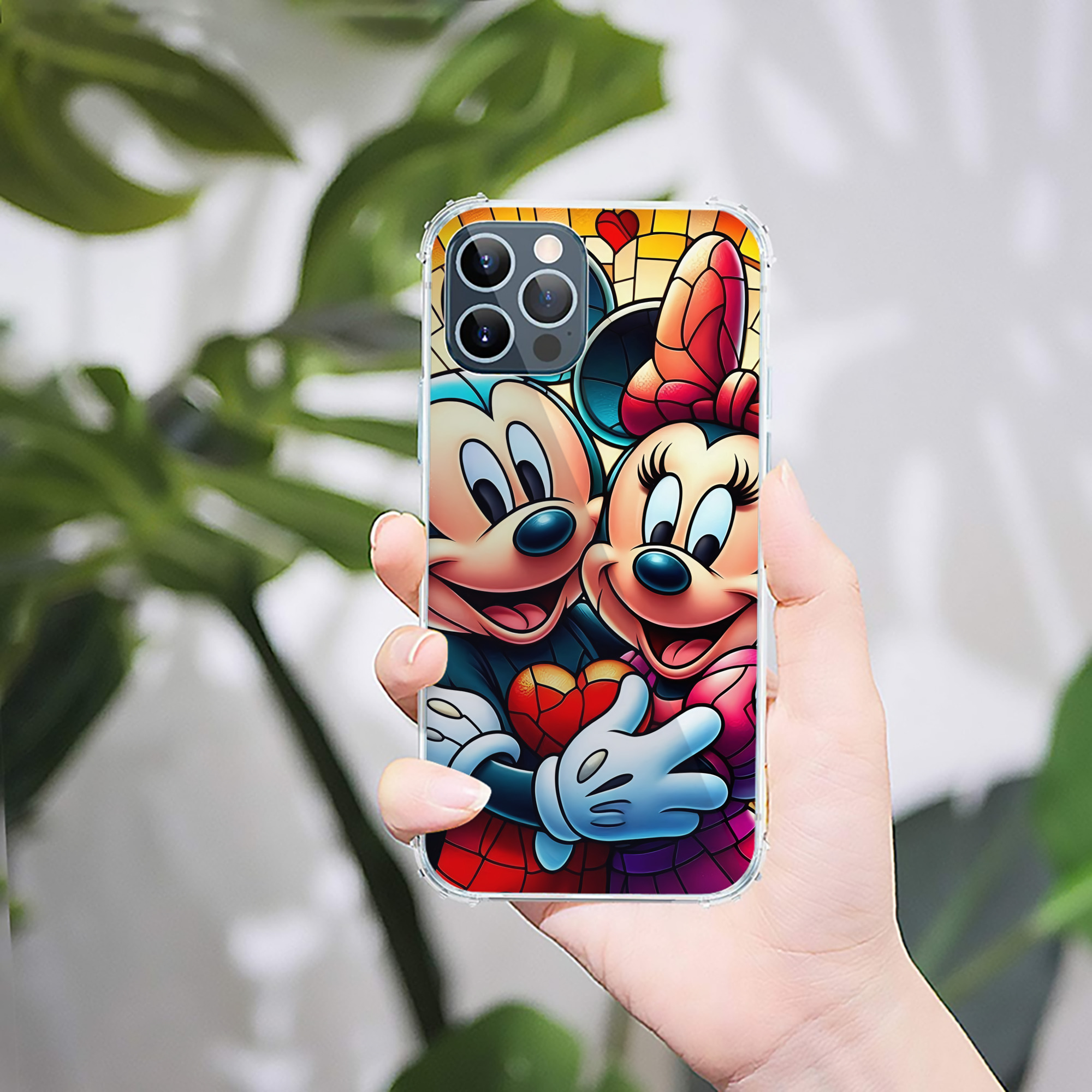 （画像用） ミッキーマウス Mickey Mouse 【iPhone 12シリーズ対応】透明スマホケース（クリアソフトケース）
